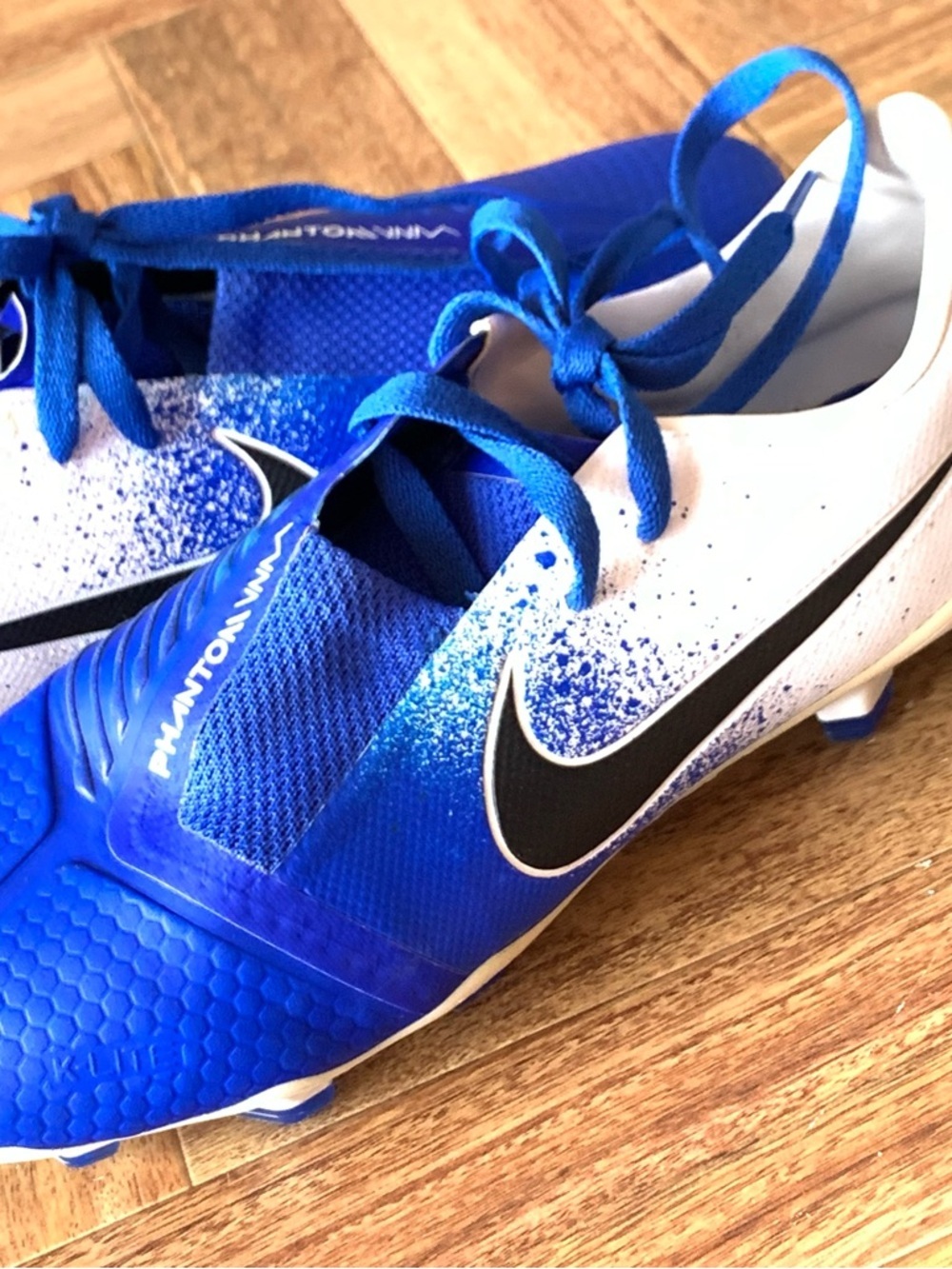 Nike Phantom Venom Academy FG AO0578-104 Soccer Cleats Blue White Men’s 9.5